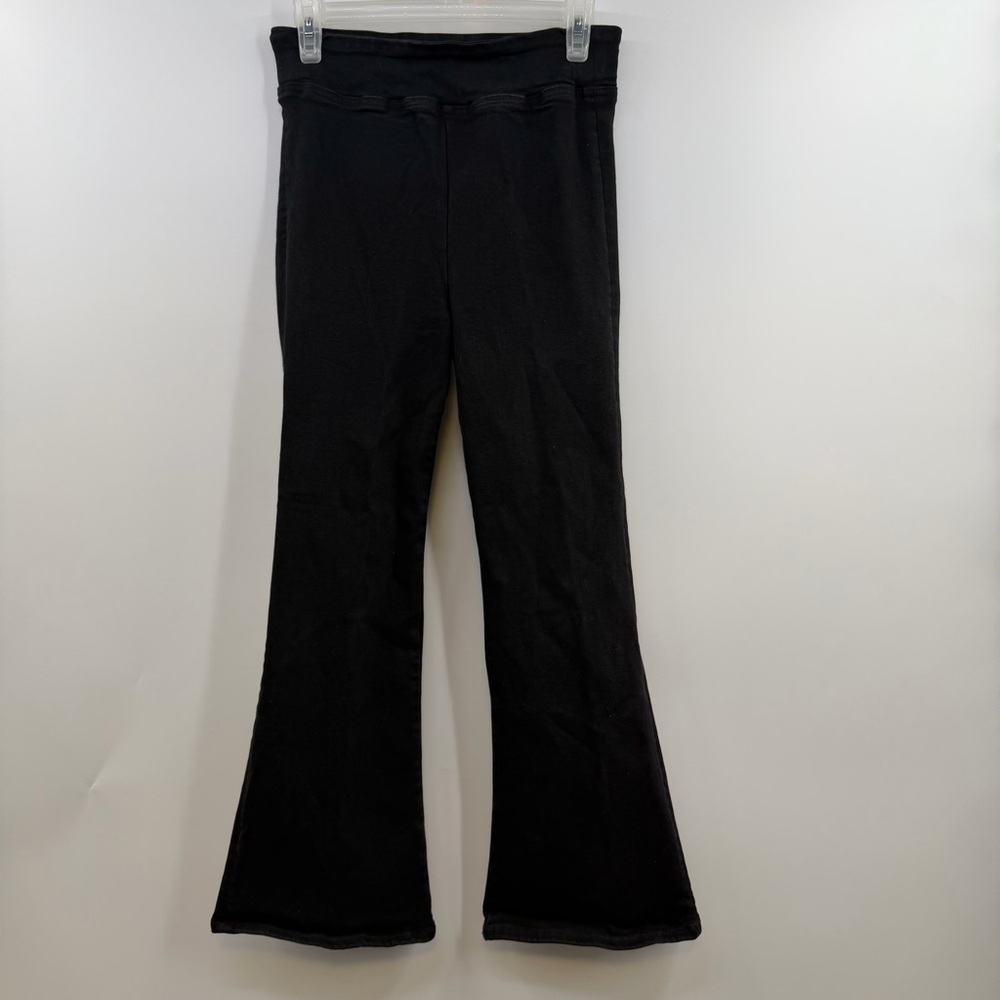 FRAME Jetset Crop Mini Boot Jeans Noir Black Pull On High Rise Flare Sz 2